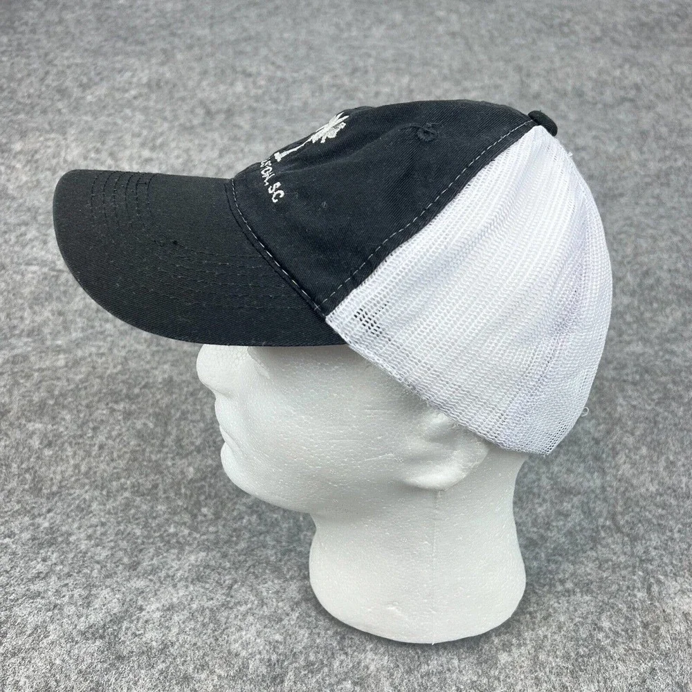 Charleston SC Hat Black White South Carolina Dad Cap Strapback Mesh Back‎ OSFM